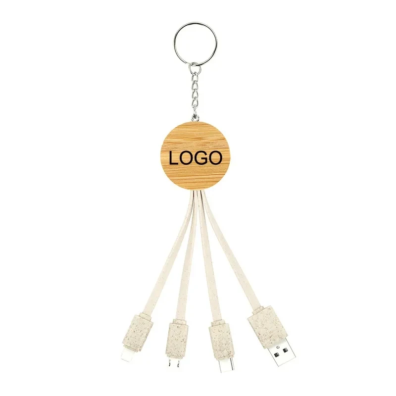 Bamboo and Wheat Straw 4 in 1 Charging Cable 1
