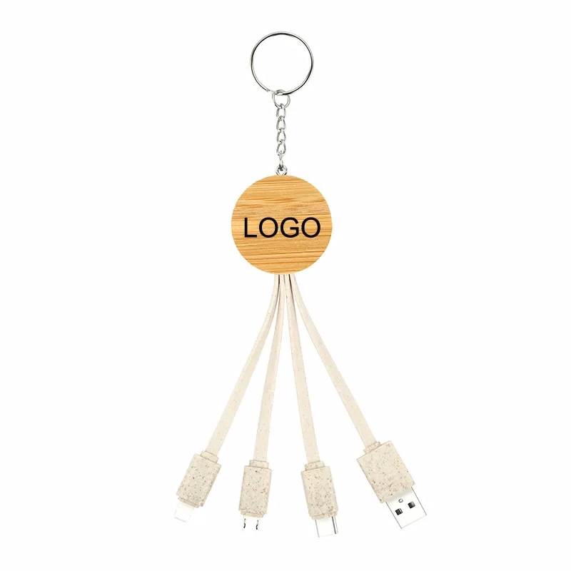 Bamboo and Wheat Straw 4 in 1 Charging Cable
