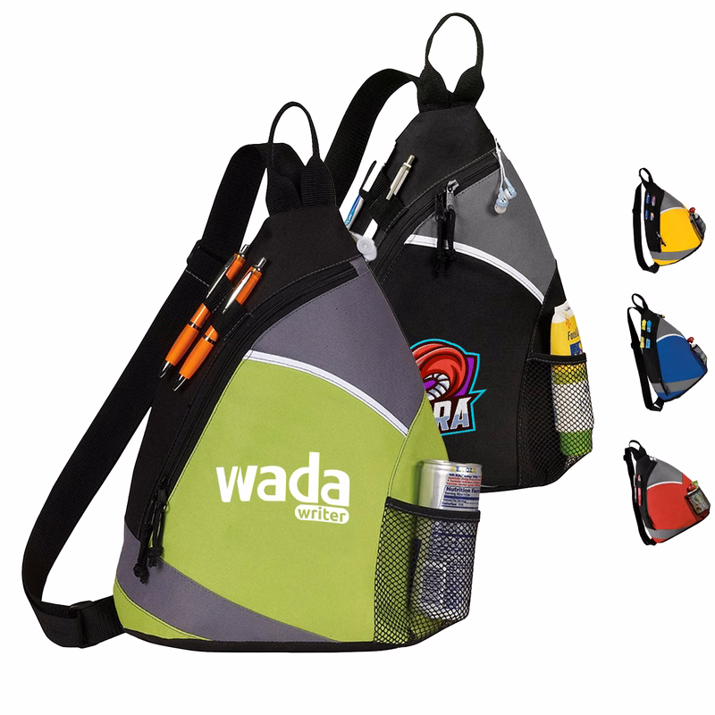 Premium Frosted Sling Crossbody Backpack (12” x 16” x 4”)