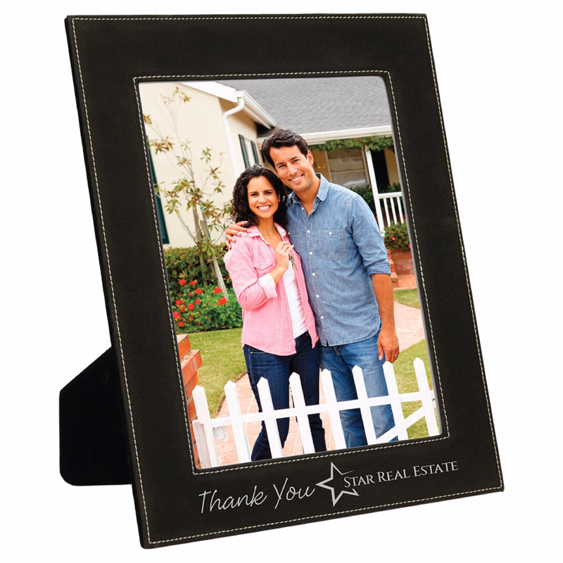 8" x 10" Black & Silver Leatherette Photo Frame