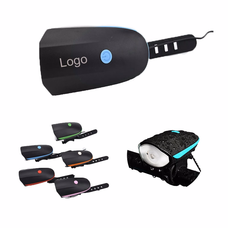 USB Charge Bike Headlight With Mini Horn