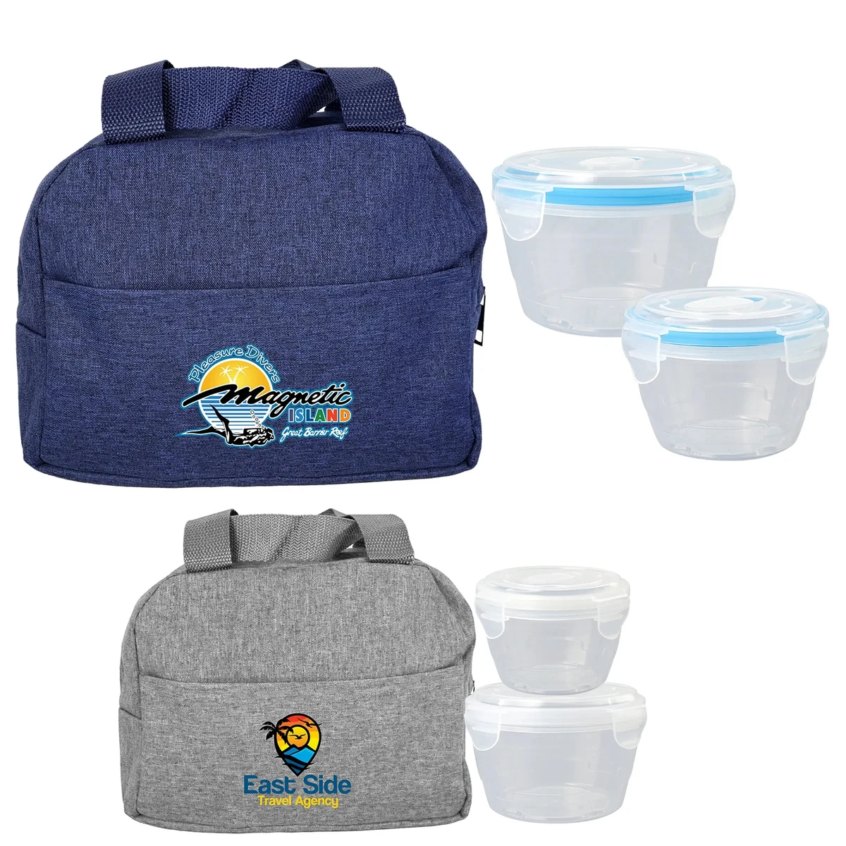 NESTED HEATHERED LUNCH COOLER 1