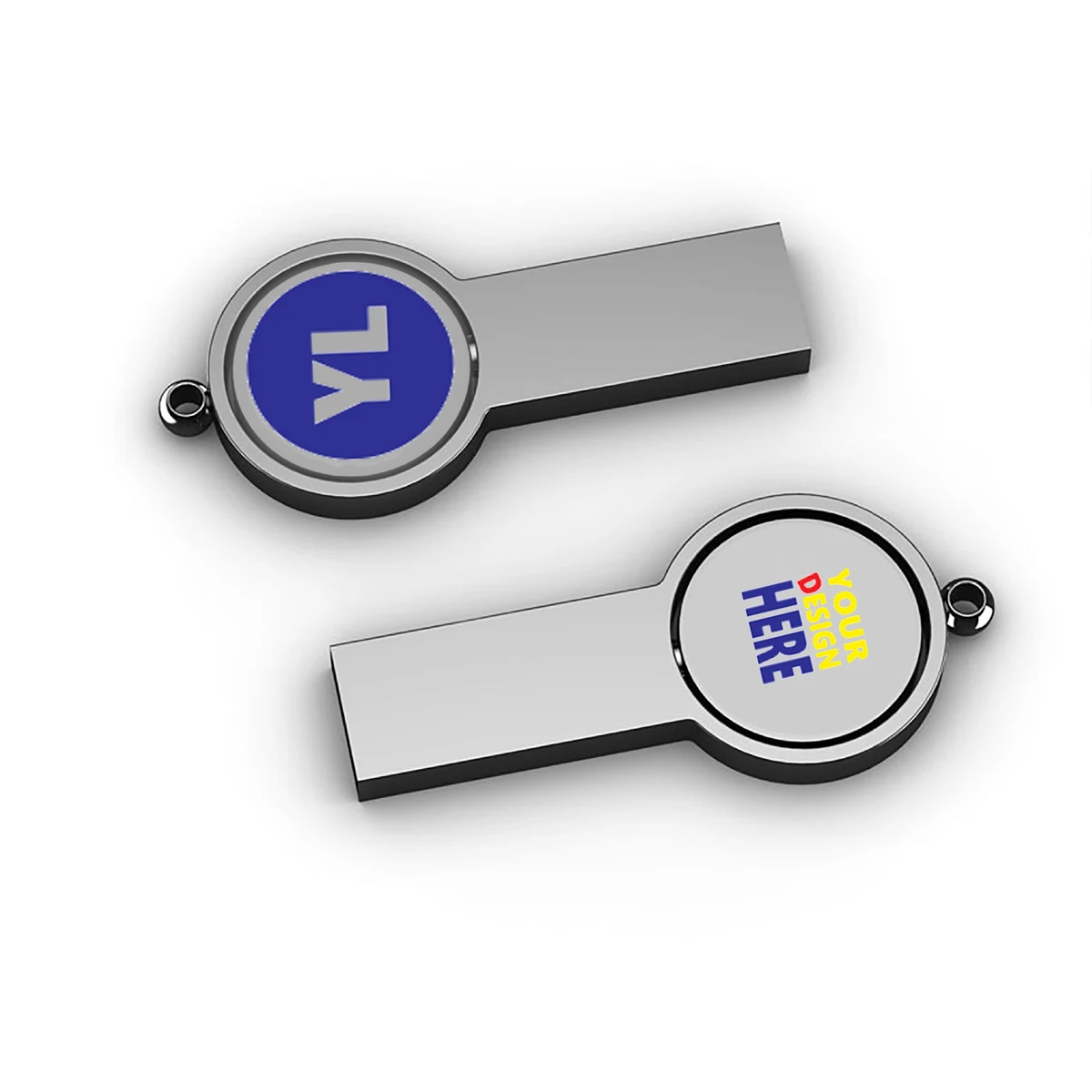 16GB Dual Sided Spinning Metal USB Flash Drive 1