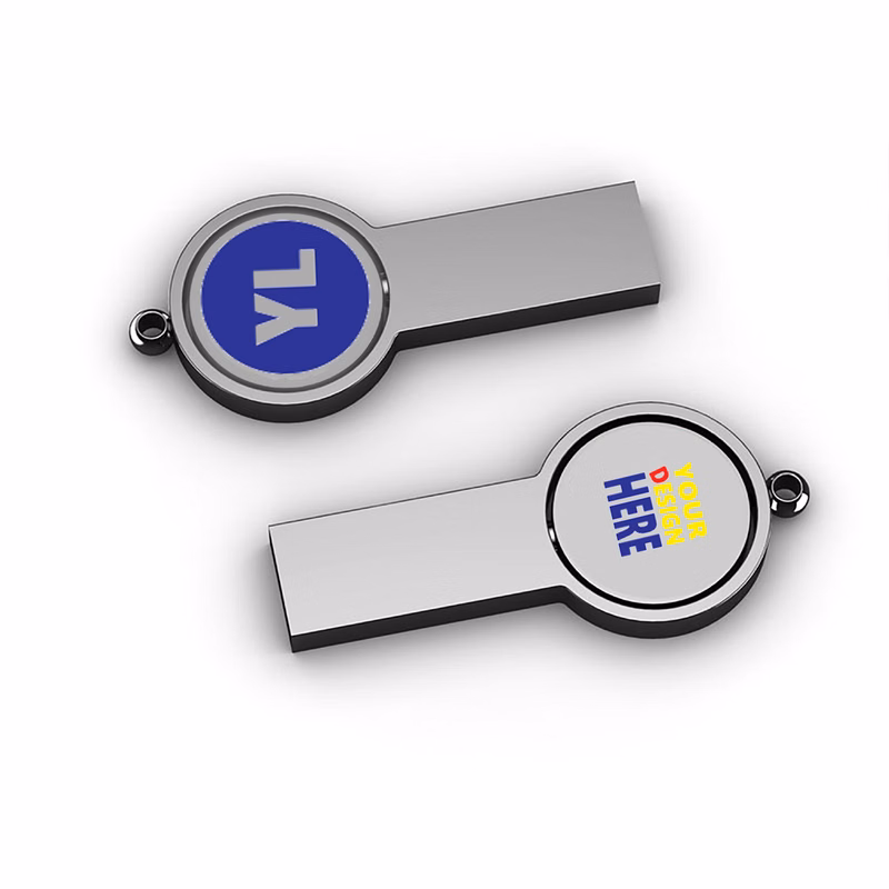 16GB Dual Sided Spinning Metal USB Flash Drive