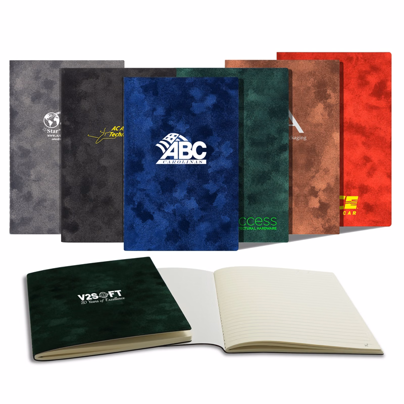 Inspire Stitched 5"W x 8"H 80 Pages TPU Suede Travel Journal (Blue)