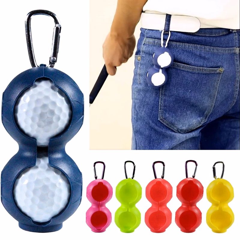 Silicone Golf Ball Holder With Carabiner