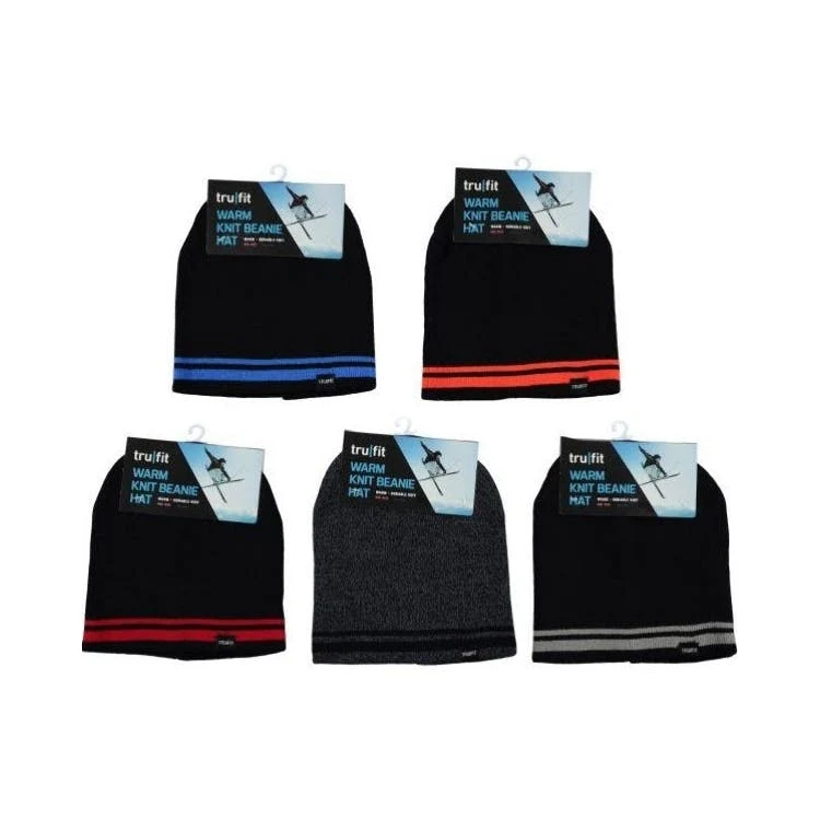 Adult Knit Beanies - Black 1