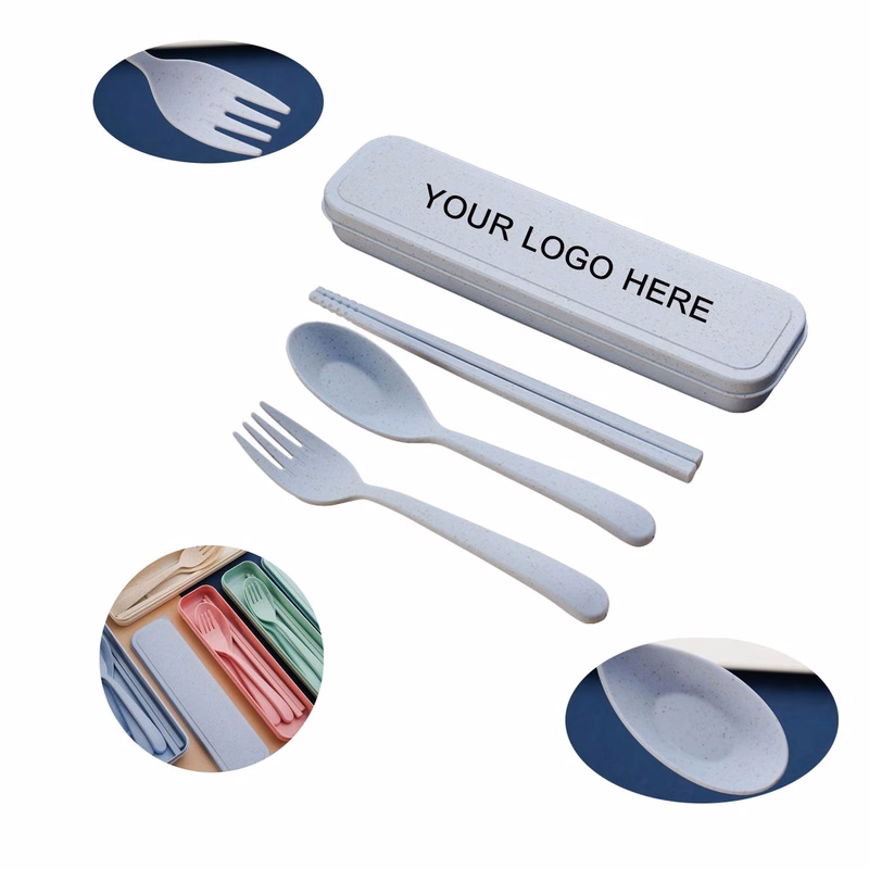Portable Plastic Cutlery Set for Outdoor Trips