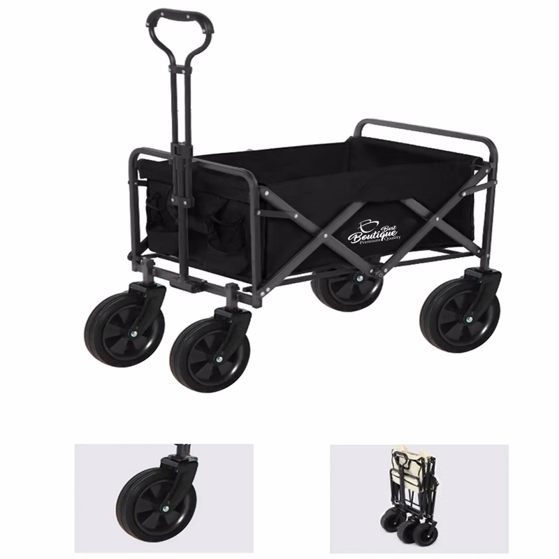Collapsible Outdoor Folding Utility Cart Wagon with Wheels