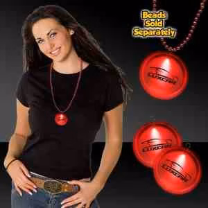 Red 2" Lighted Badges with attached J-Hook medallion