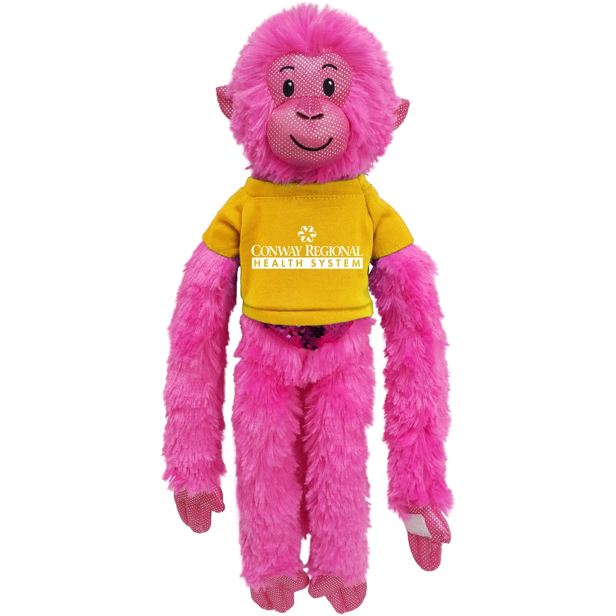 21" Hot Pink Spider Monkey with Sequins 1