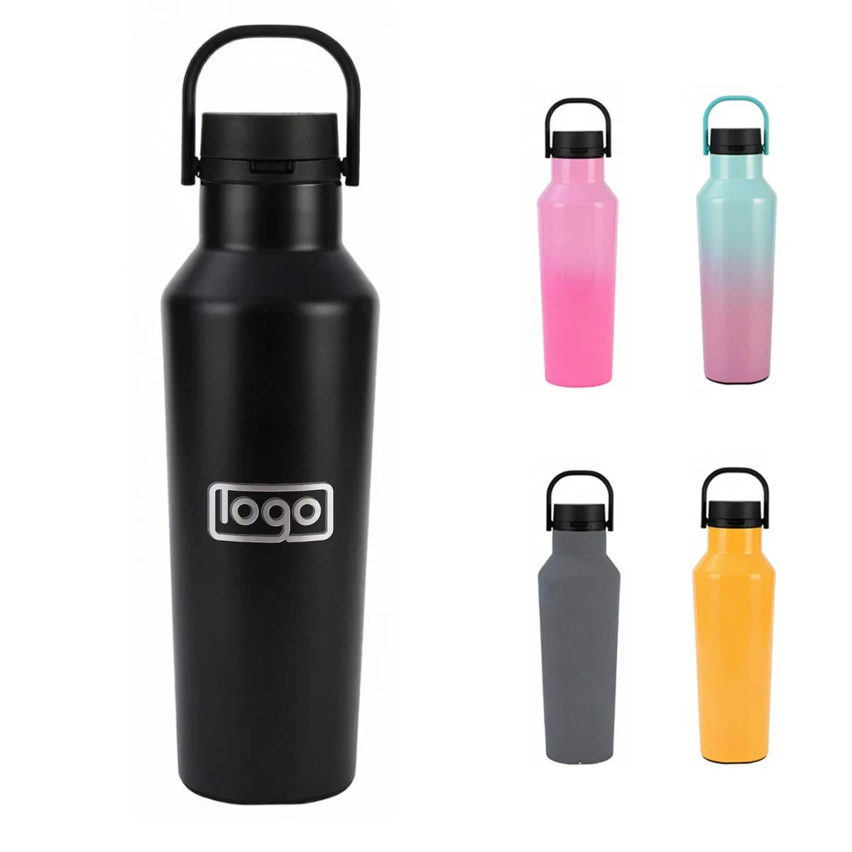 20 oz Triple Vacuum Insulated Sports Water Bottle, custom water bottle with logo imprint 1