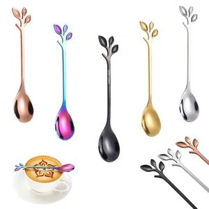 Leaves Shaped Dessert Coffee Spoon 1