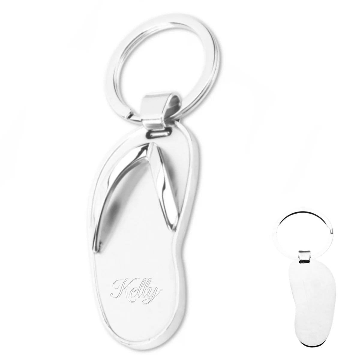 Zinc Alloy Metal Sandal Shaped Keychain 1