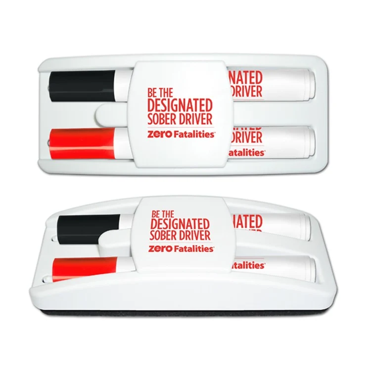 Dry Erase Gear Dry Erase Marker & Eraser Set - Black & Red 1