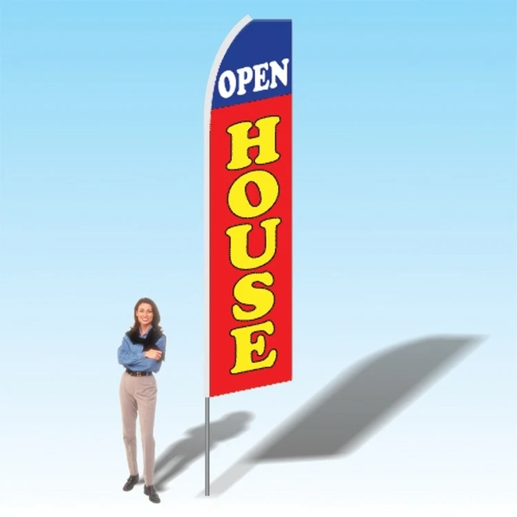 15FT Open House Red Advertising Banner Flag 1