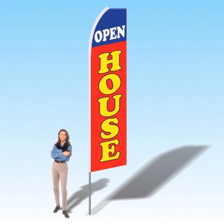 15FT Open House Red Advertising Banner Flag