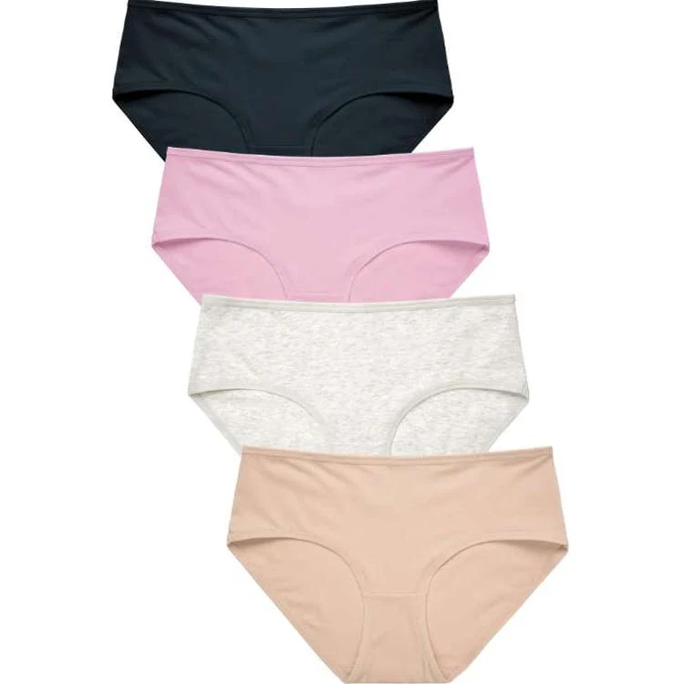 Ladies 4pk Cotton Bikini Plus Panty - Assorted Colors 2XL-3XL 1