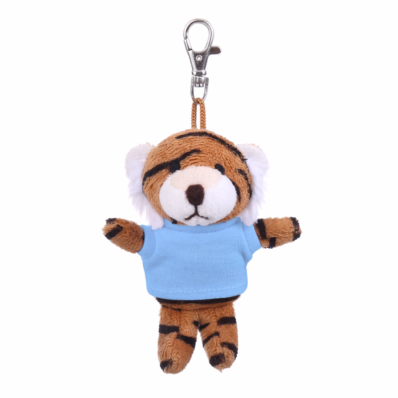 Soft Plush Tiger Keychain with Tee