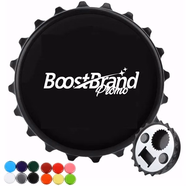 Custom Compact Magnetic Bottle Cap Opener — Kitchen & Refrigerator Bar Essential