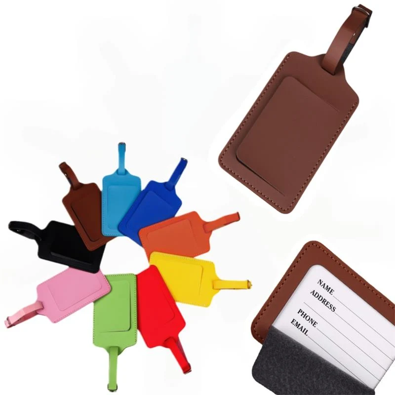 PU Leather Luggage Tag W/ Open Window 1