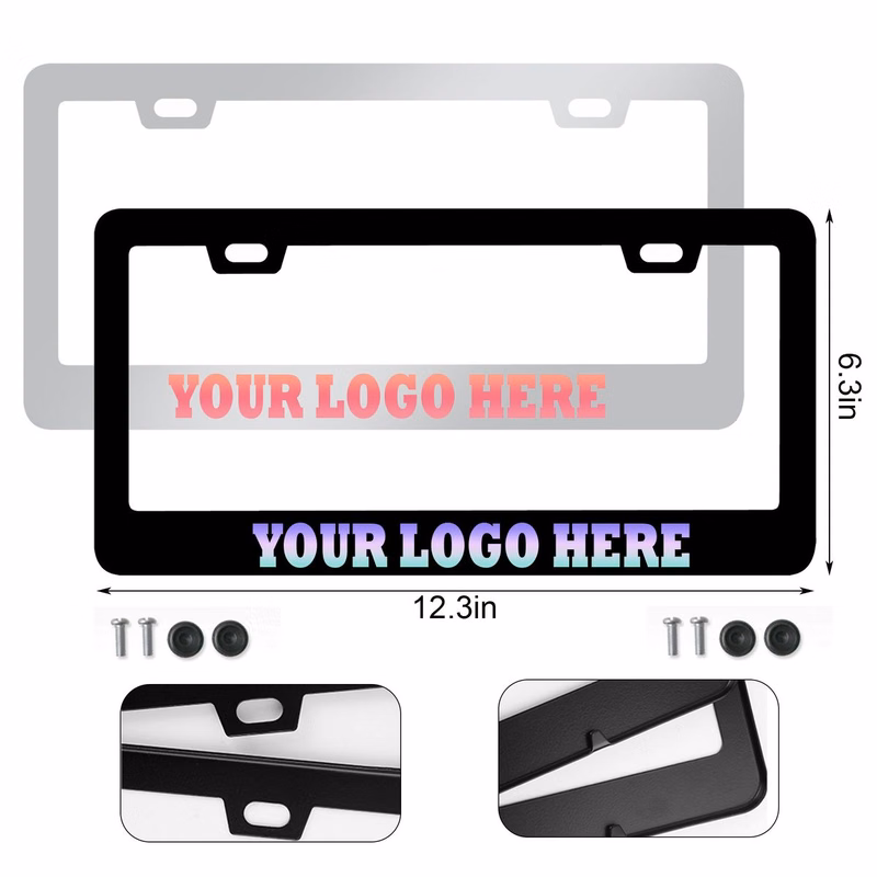 MOQ50 Premium Stainless Steel Car License Plate Frames