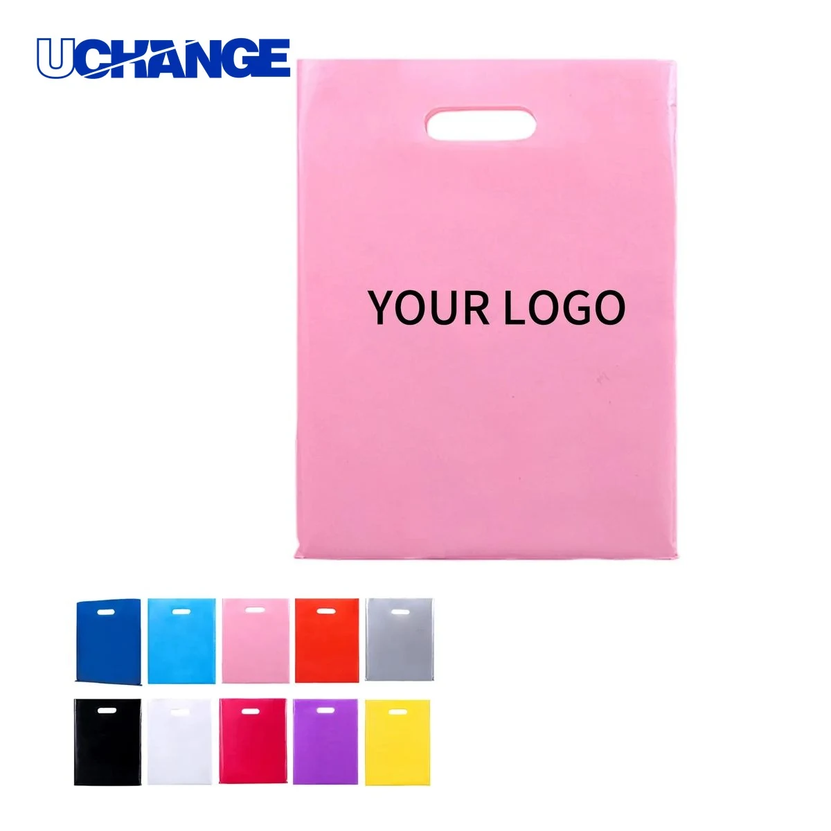 Die Cut Handle Plastic Shopping Bag 14 x 10 Inches 1