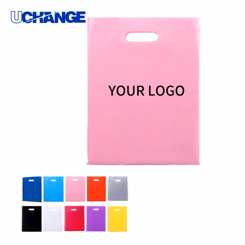 Die Cut Handle Plastic Shopping Bag 14 x 10 Inches