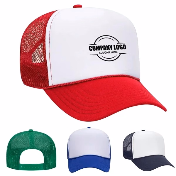 Custom Colorblock Sunscreen Mesh Breathable Trucker Hat
