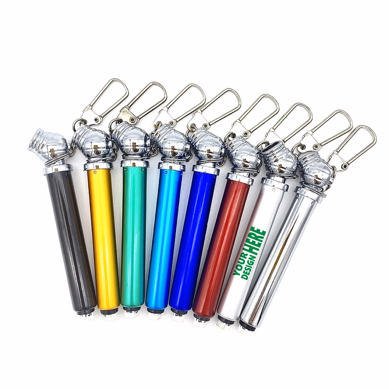 MOQ50 Portable Mini Tire Pressure Gauge Keychain