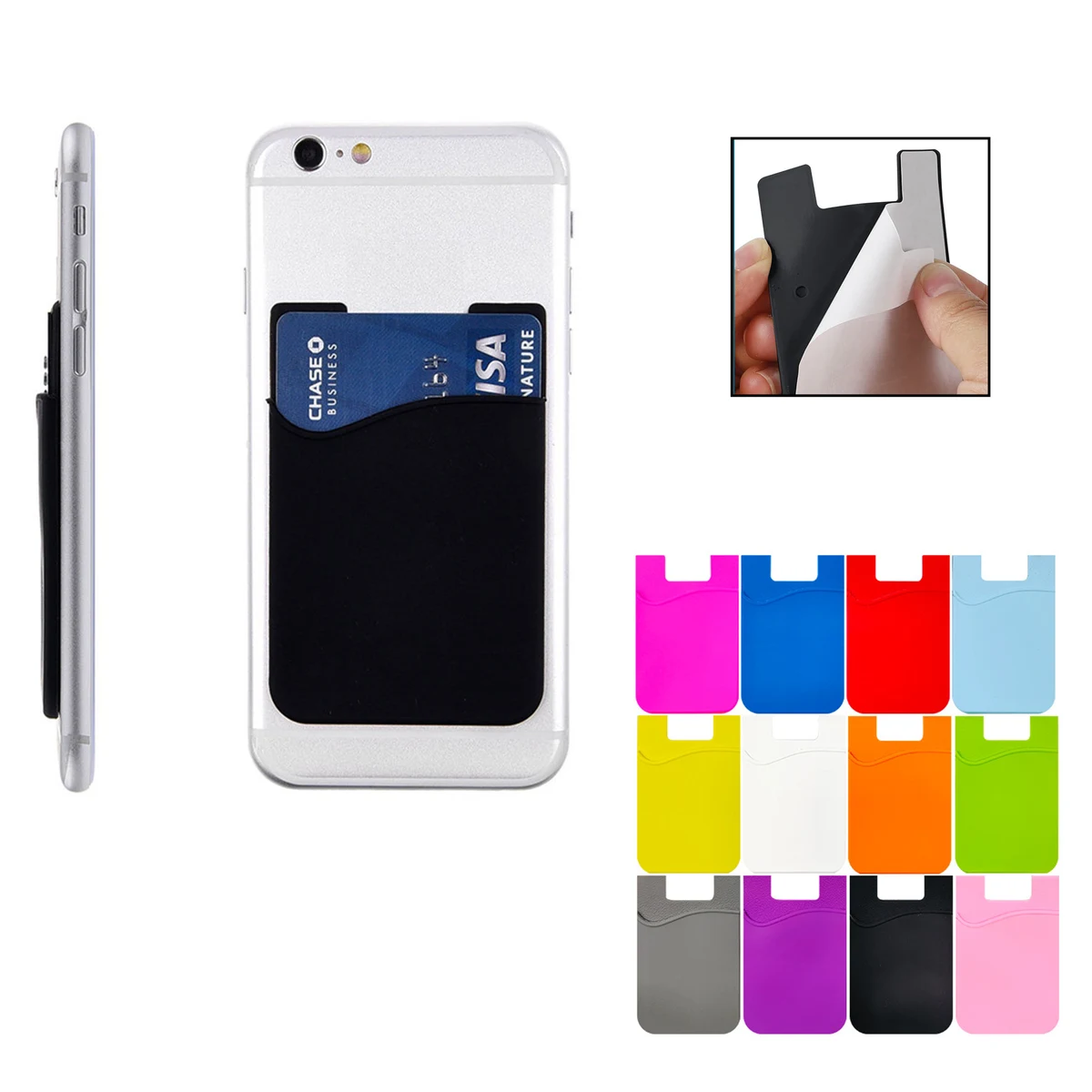 Single-Layer Customizable Silicone Mobile Wallet 1