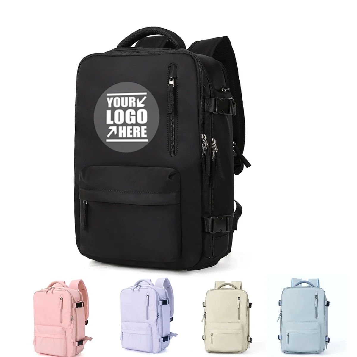 Custom Large USB Charging Port Shoes Compartment Backpack 1