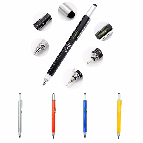 Six-In-One Multifunction Tool Pen