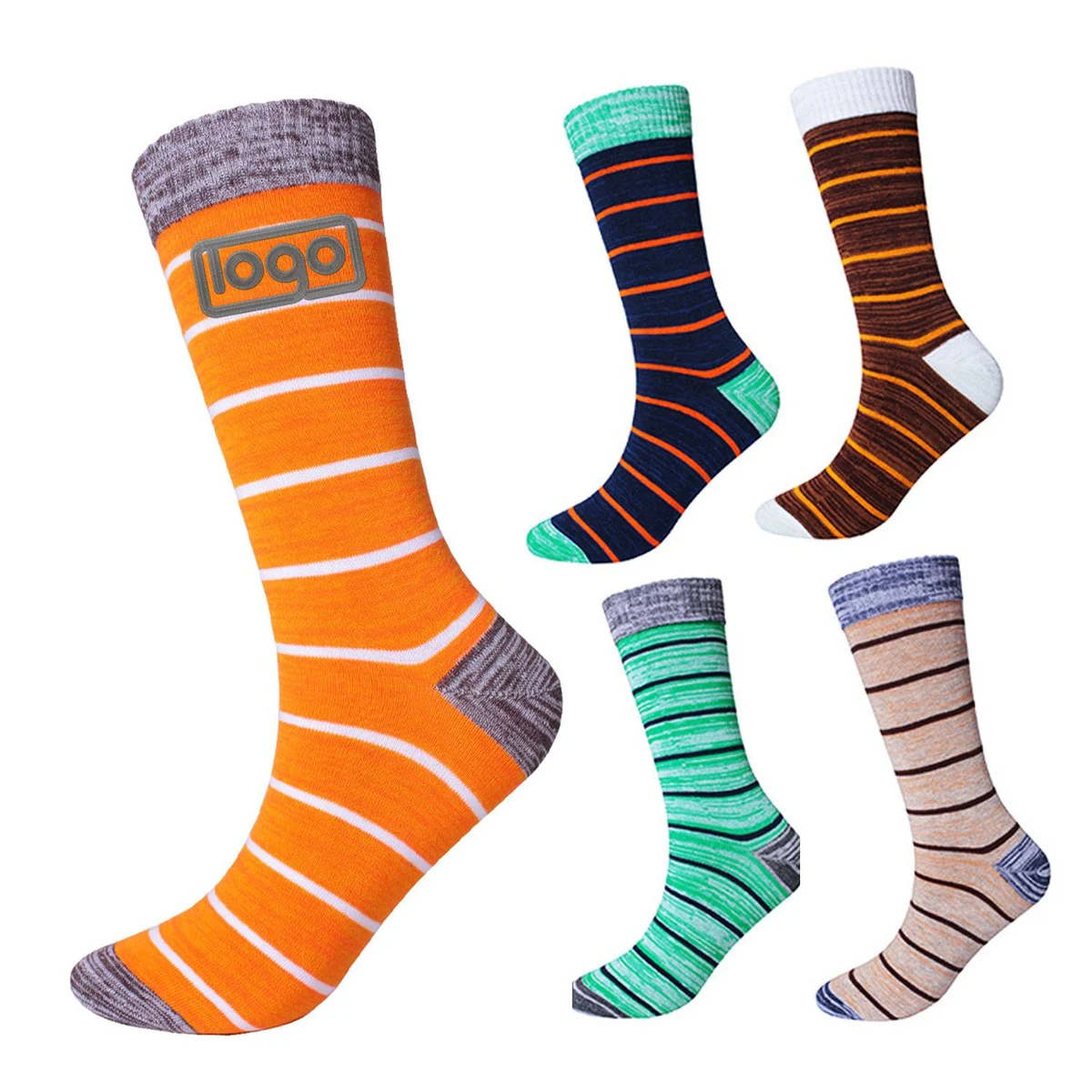 Cotton Knee-High Striped Socks 1