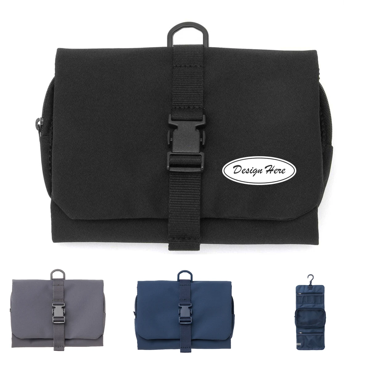 Polyester Toiletry Bag with Mesh Pockets 1