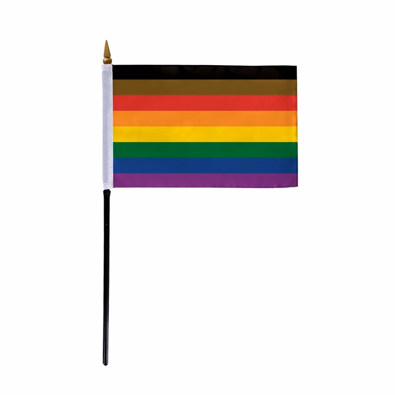 1ply People of Color Pride Stick Flag (Printed)