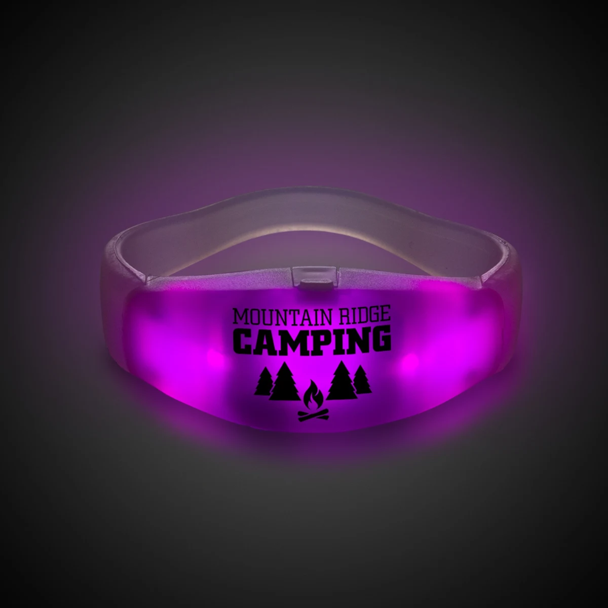 Pink LED Stretchy Bangle Bracelets (Pad Print) 1
