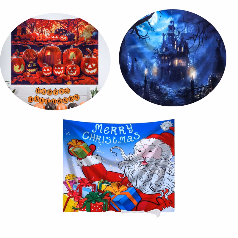 Christmas Halloween Hanging Cloth Background Cloth