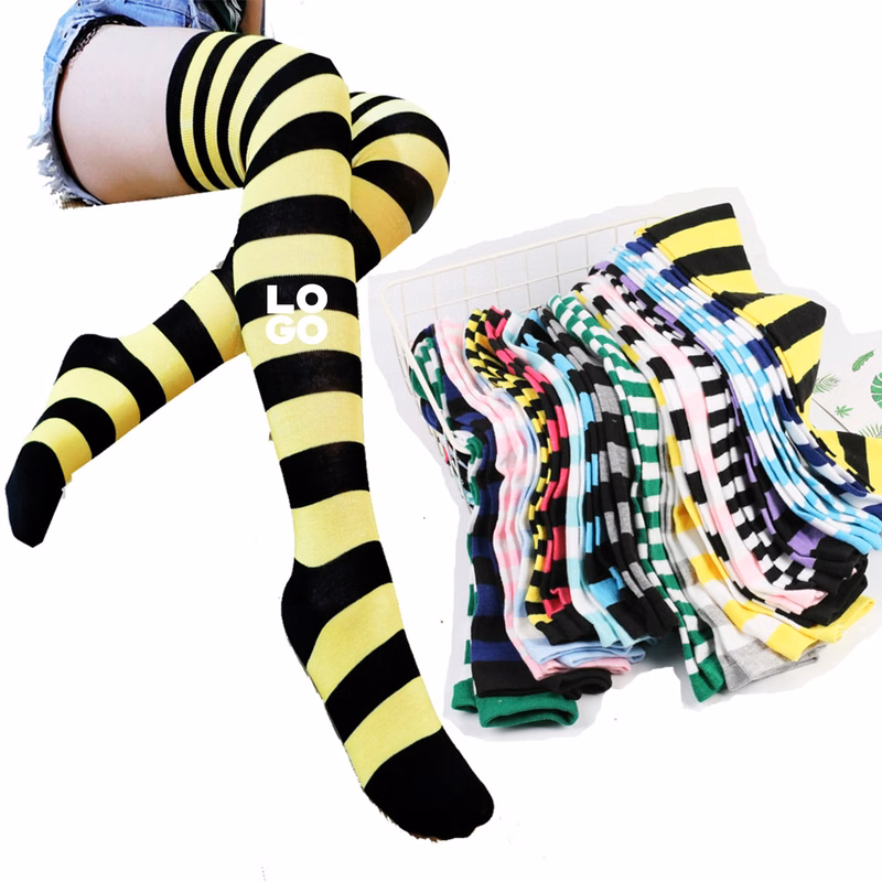 Rainbow Thigh Highs Cosplay Socks