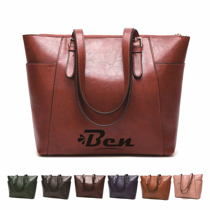 PU Leather Shoulder Handbags Large Hobo Tote Bag