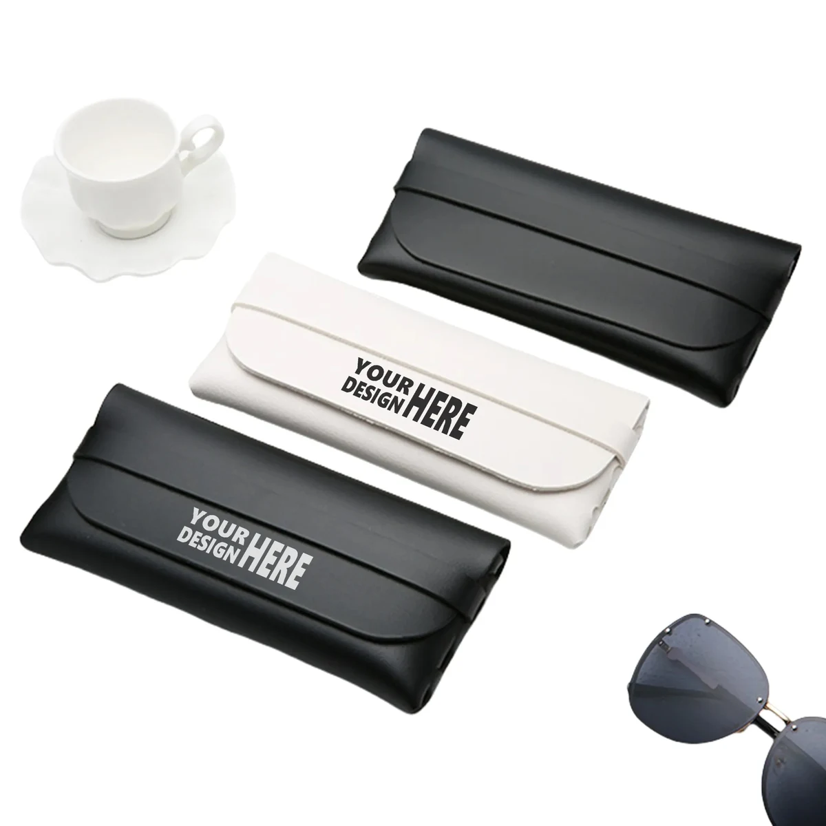 Leather Portable Eyeglass Case Free Shipping 1
