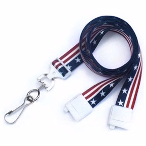 5/8" Stars and Stripe Flat Breakaway Lanyard