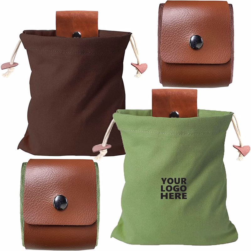 Portable Outdoor Waist Bag Canvas Foraging Bag Camping Storage Bag