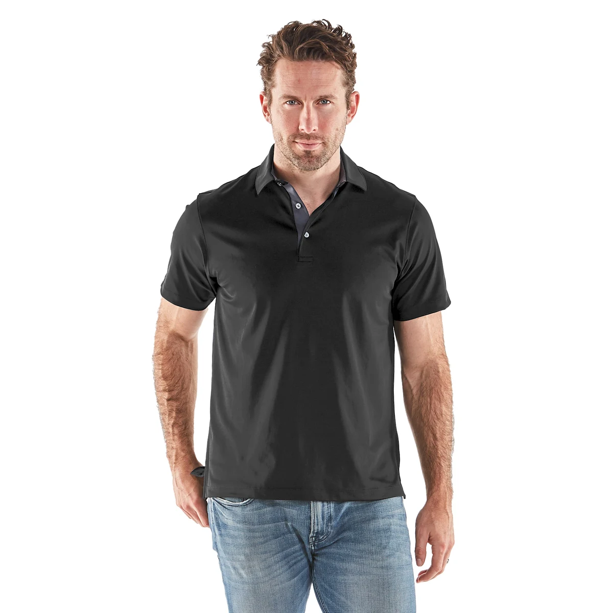 Storm Creek Men's Visionary II Solid Short Sleeve Polo 1