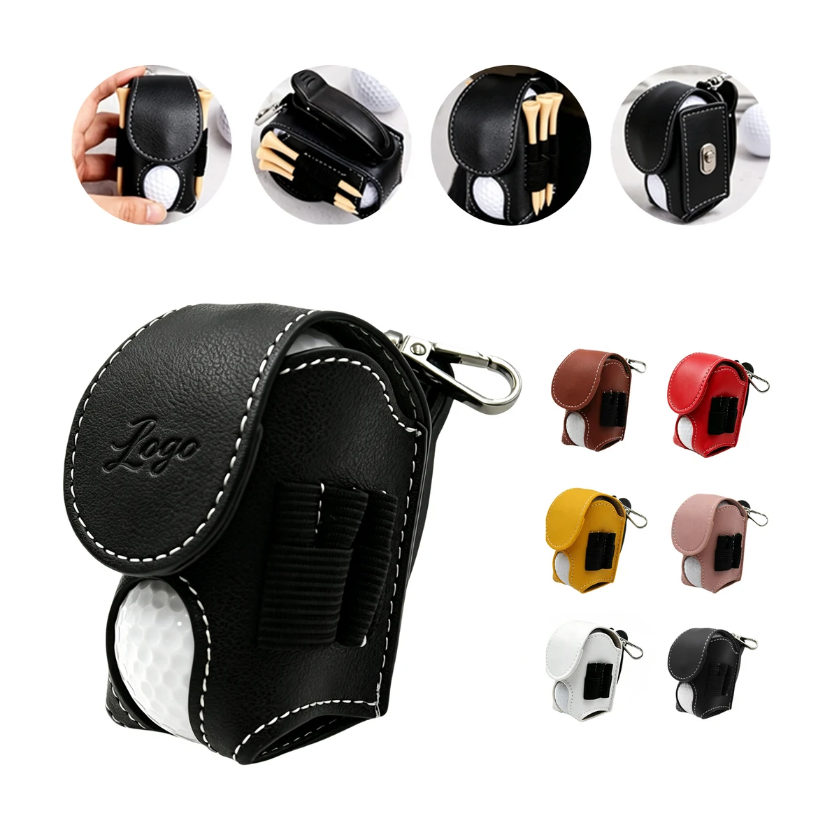 Golf Ball Carry Pouch with Clip 1