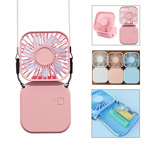 Foldable Rechargeable USB Mini Necklace Fan