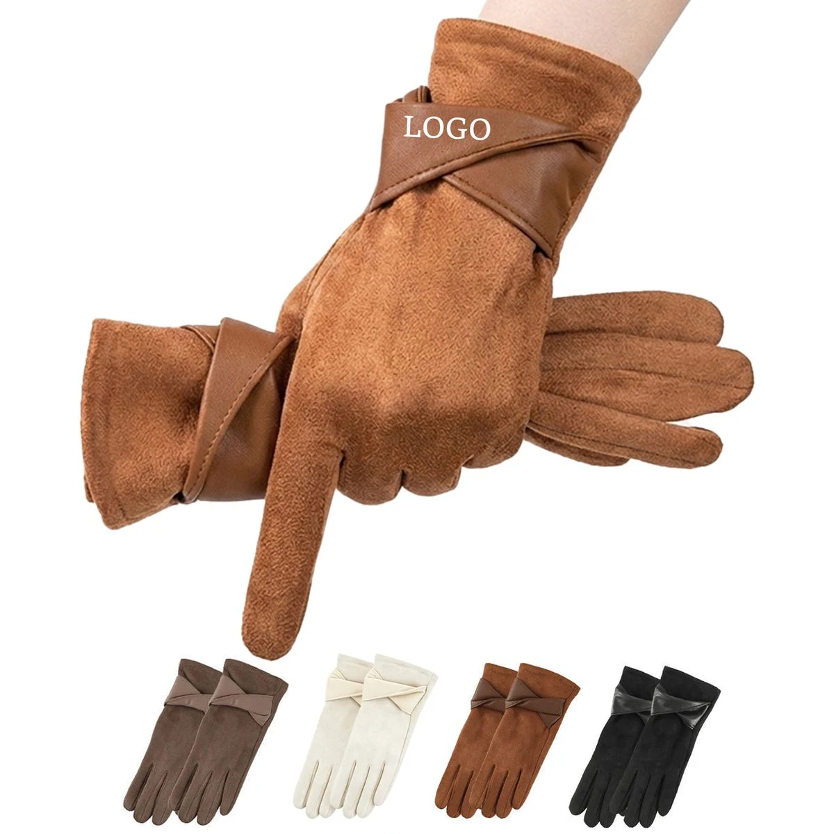 Suede Texture Cold Weather Gloves 1
