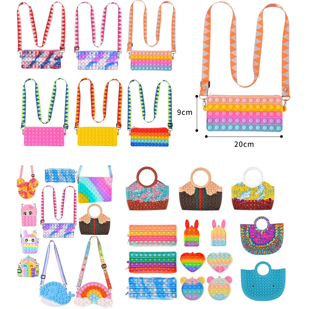 Pop Push It Fidget Toys Shoulder Bag 1