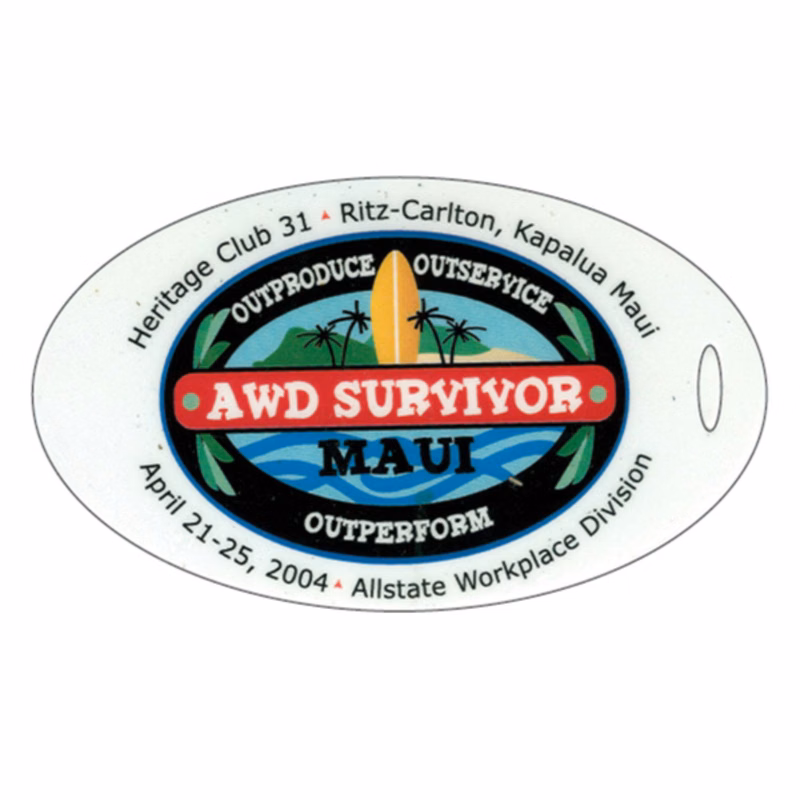 USA Made Full Color Oval Luggage Tag