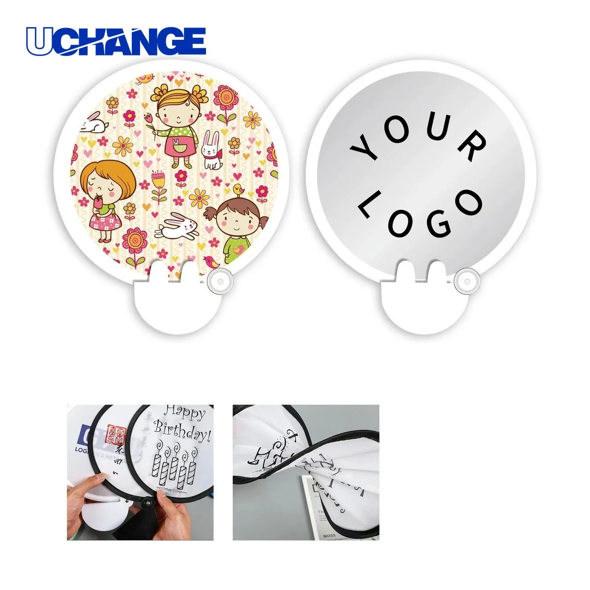 Compact Polyester Hand Fan 1